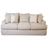 91" Classic Sofa with Accent Pillows