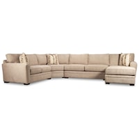 Sectional Sofa with Chaise and Accent Pillows