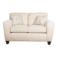 Traditional Loveseat with Accent Pillows