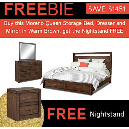 Moreno Queen Bedroom Package with FREEBIE!