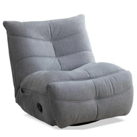 Gamer Swivel Glider Recliner Silver