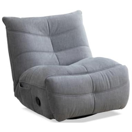 Gamer Swivel Glider Recliner Silver