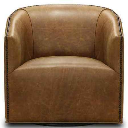 Wentworth Top Grain Leather Swivel Chair