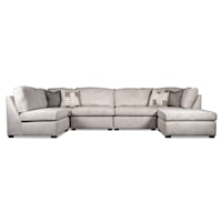 6-Piece Sectional Sofa with Accent Pillows