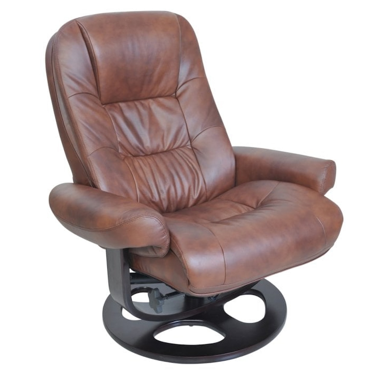 Barcalounger Jacque Jacque Leather Chair and Ottoman