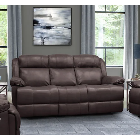 86" Top Grain Leather Match Power Sofa with Power Head rest and USB