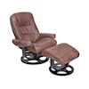 Barcalounger Jacque Jacque Leather Chair and Ottoman