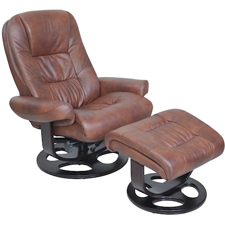 Jacque Leather Chair and Ottoman