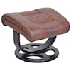 Barcalounger Jacque Jacque Leather Chair and Ottoman