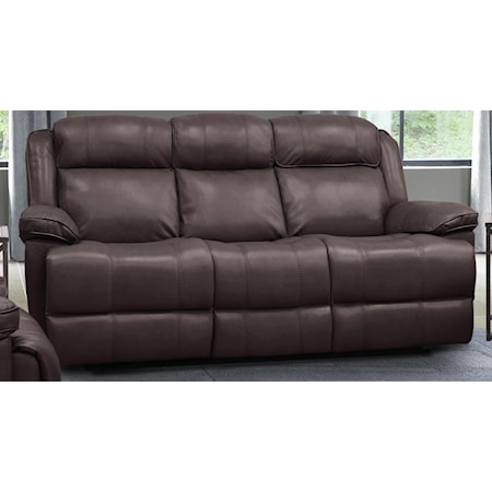 Elias Top Grain Leather Match Power Sofa