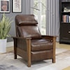 Barcalounger Mission Mission Leather Push-Back Recliner