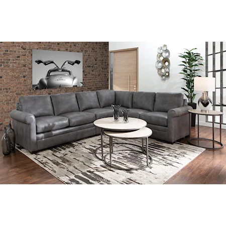 100% TOP GRAIN LEATHER 2 PIECE SECTIONAL