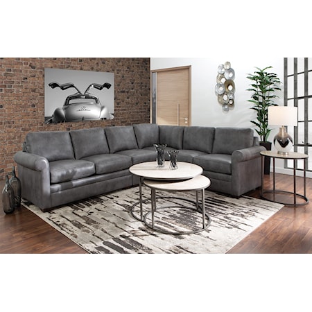 100% TOP GRAIN LEATHER 2 PIECE SECTIONAL