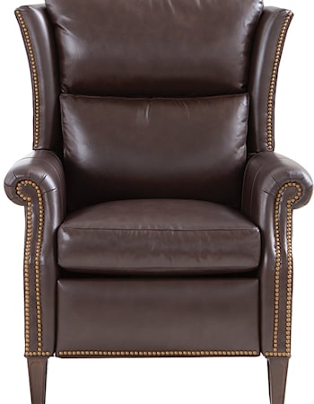 100% TOP GRAIN LEATHER PUSHBACK RECLINER