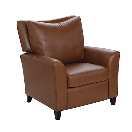 TOP GRAIN LEATHER MATCH PUSHBACK RECLINER