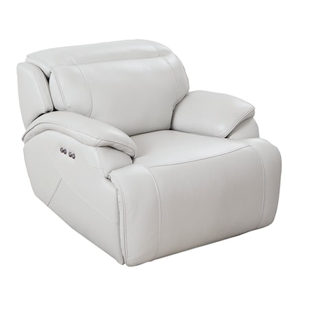 TOP GRAIN LEATHER MATCH POWER RECLINER