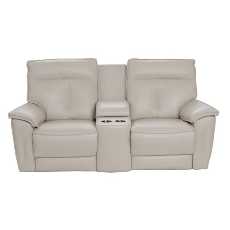 TOP GRAIN LEATHER MATCH PWR CONSOLE LOVESEAT