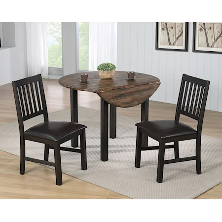 3 PIECE DROPLEAF DINING SET