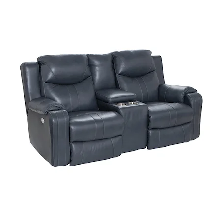 LEATHER MATCH POWER LOVESEAT W/PWR HEADRESTS