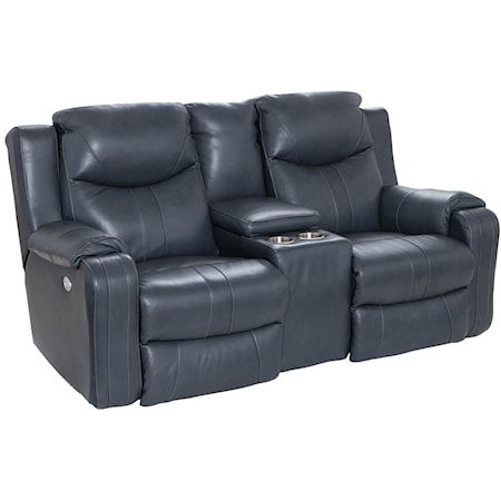 LEATHER MATCH POWER LOVESEAT W/PWR HEADRESTS