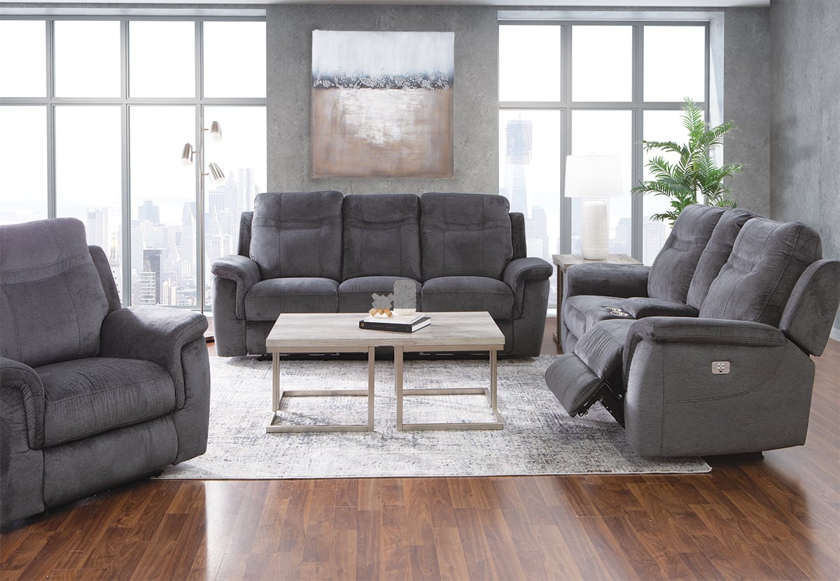 POWER RECLINING SOFA W/POWER HEADRESTS