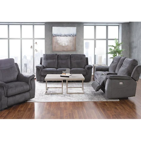 POWER RECLINING SOFA W/POWER HEADRESTS