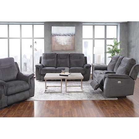 POWER RECLINING SOFA W/POWER HEADRESTS