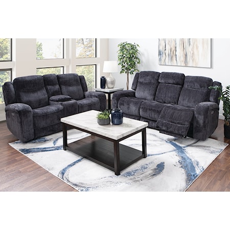 POWER RECLINING SOFA W/POWER HEADRESTS