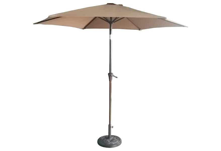UMBRELLA 9' Tan Umbrella by GatherCraft at Darvin Furniture