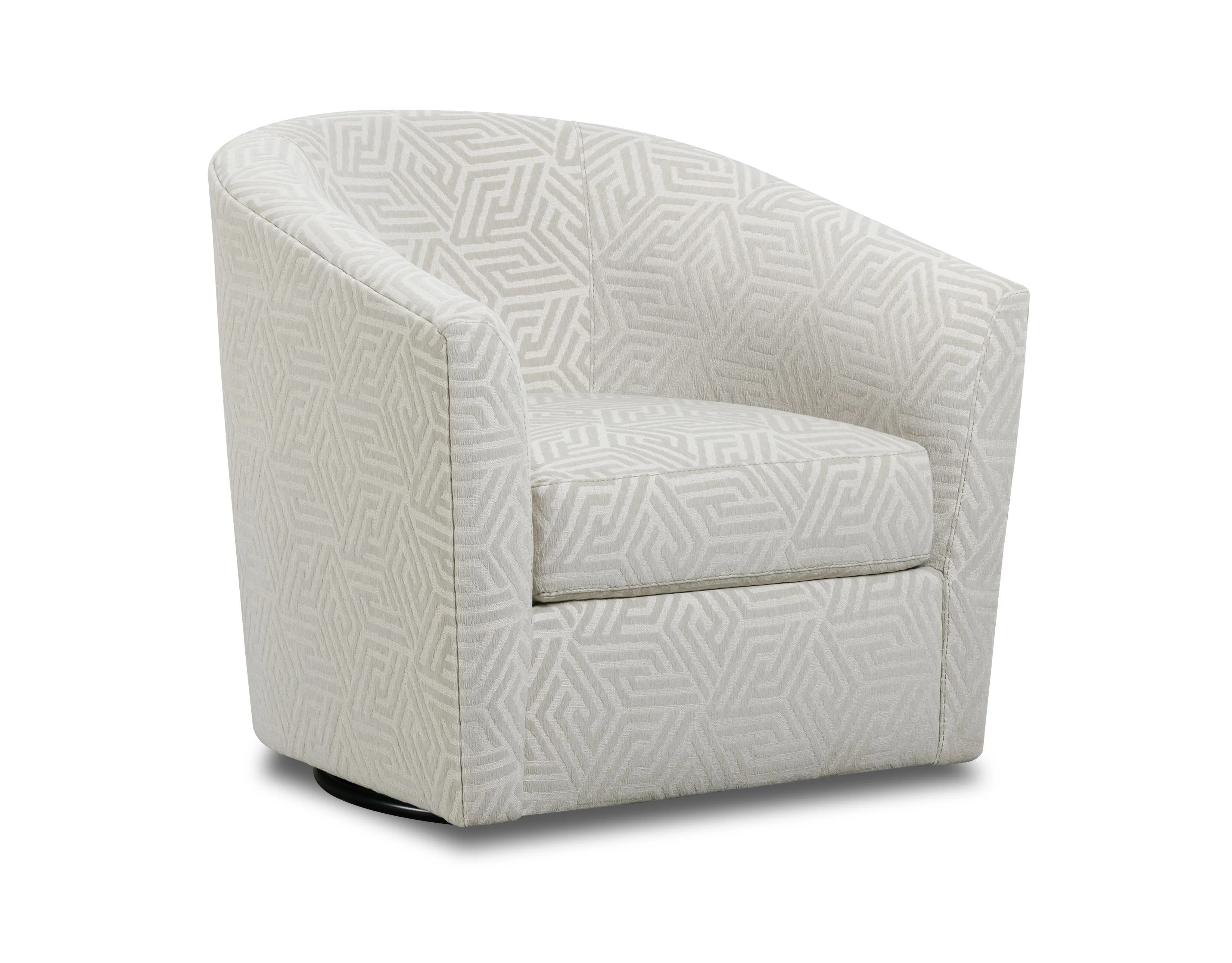 Behold Home 2580 Ritzy Ritzy Contemporary Swivel Barrel Accent Chair