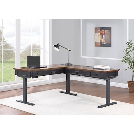 Electric Sit Stand L Desk