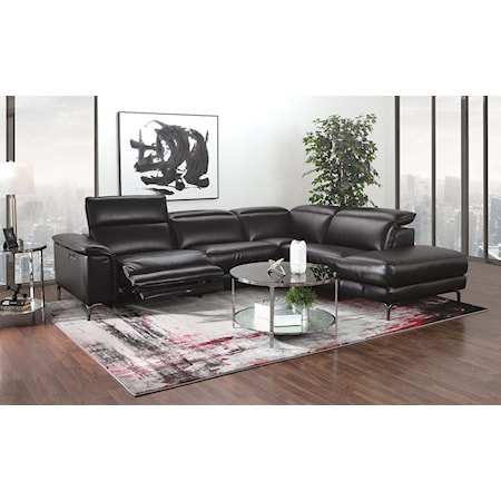 4 PIECE SECTIONAL W/PWR HEADREST AND OTTOMAN