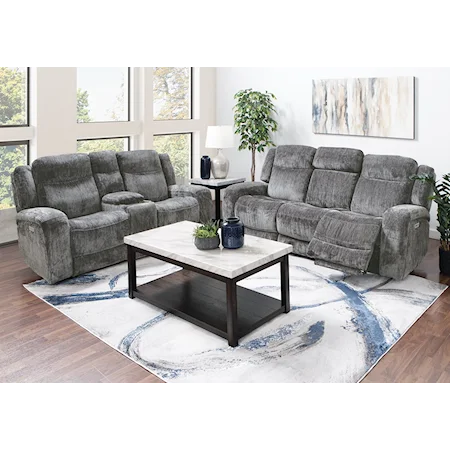 POWER RECLINING SOFA W/POWER HEADRESTS