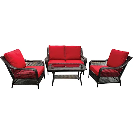 4 PIECE OUTDOOR CHAT SET