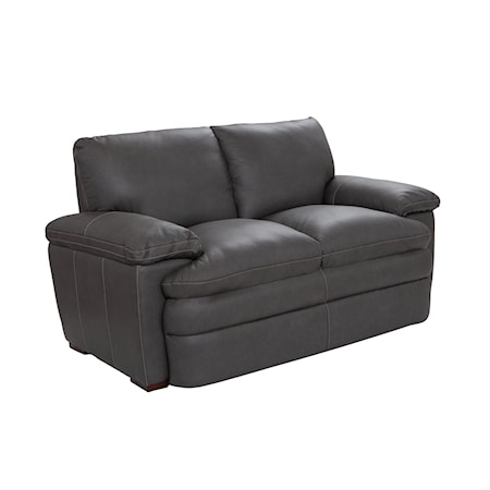 100% TOP GRAIN LEATHER LOVESEAT