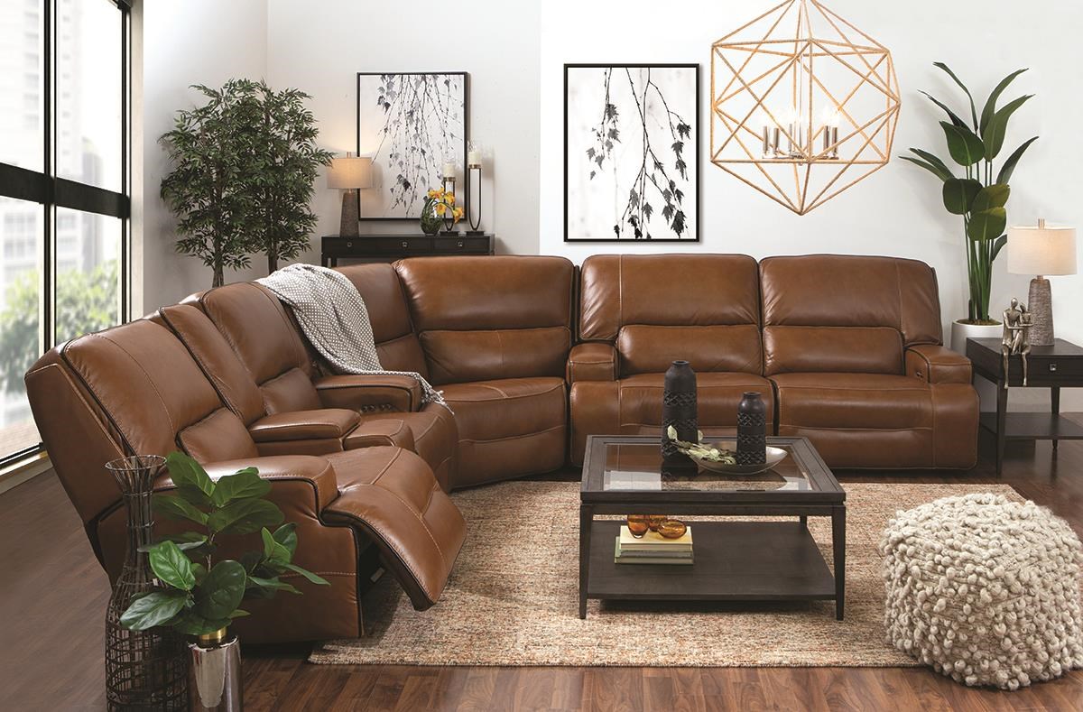 Sectional couch best sale with electric recliner