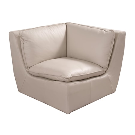 MODULAR LEATHER MATCH CORNER CHAIR