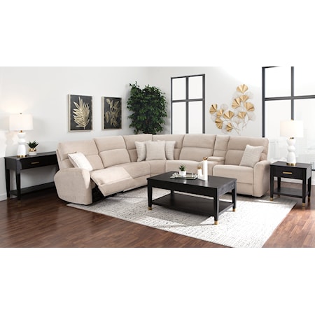 6 PIECE POWER SECTIONAL W/POWER HEADRESTS