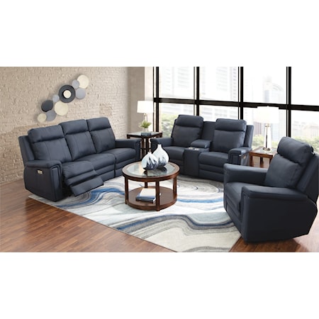 TOP GRAIN LEATHER MATCH POWER SOFA