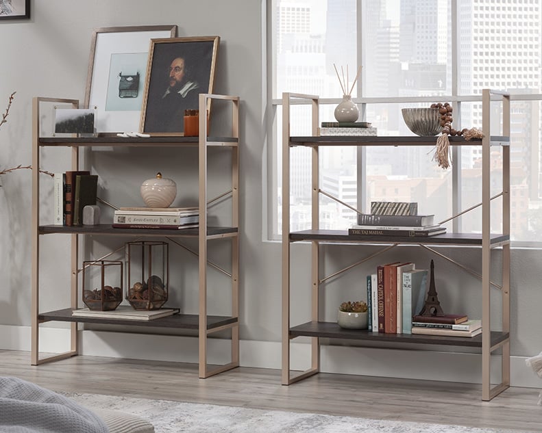SET OF 2 STACKABLE BOOKCASES