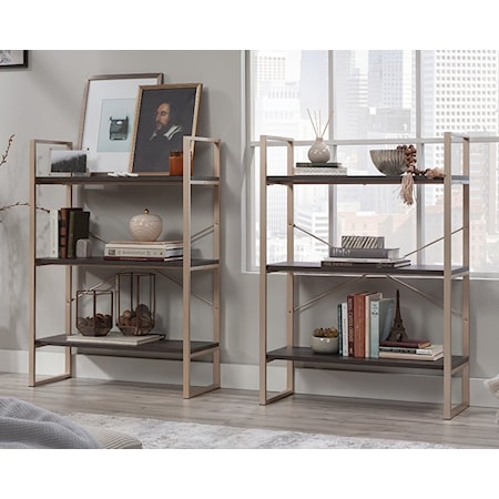 SET OF 2 STACKABLE BOOKCASES