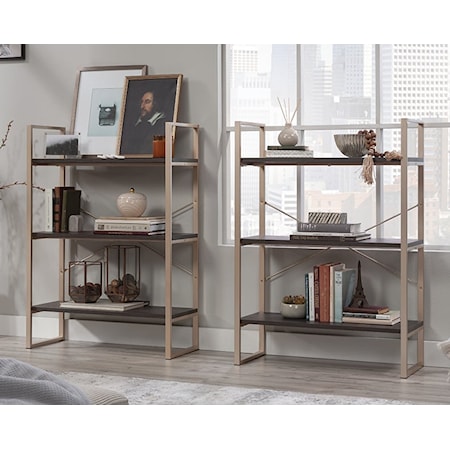 SET OF 2 STACKABLE BOOKCASES