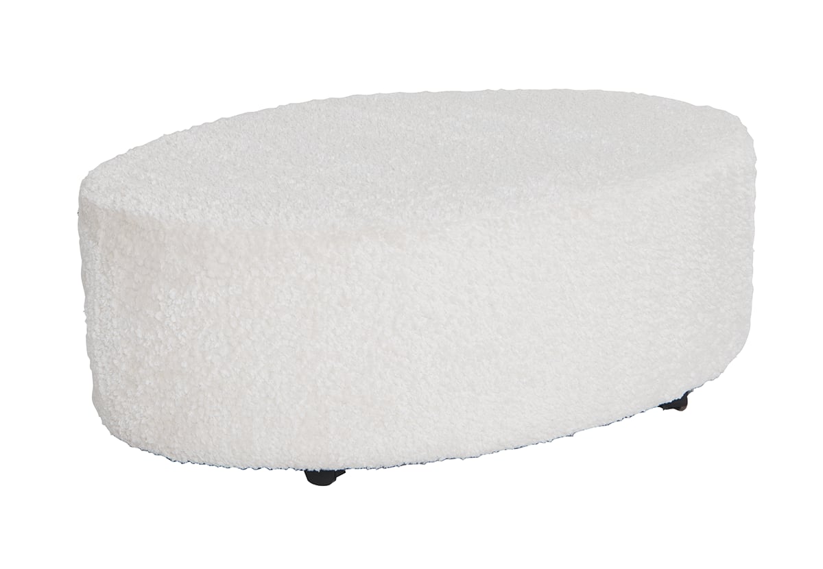 OVAL OTTOMAN W/CASTERS
