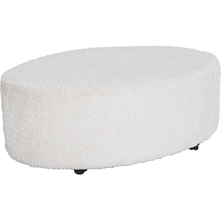 OVAL OTTOMAN W/CASTERS