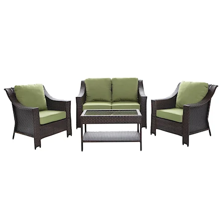 4 PIECE OUTDOOR CHAT SET