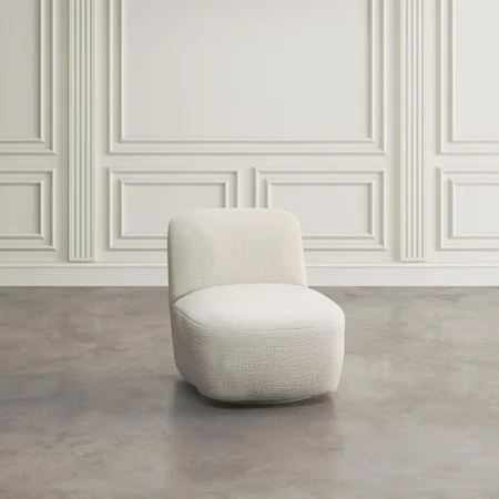 Contemporary Swivel Accent Chair - Snow