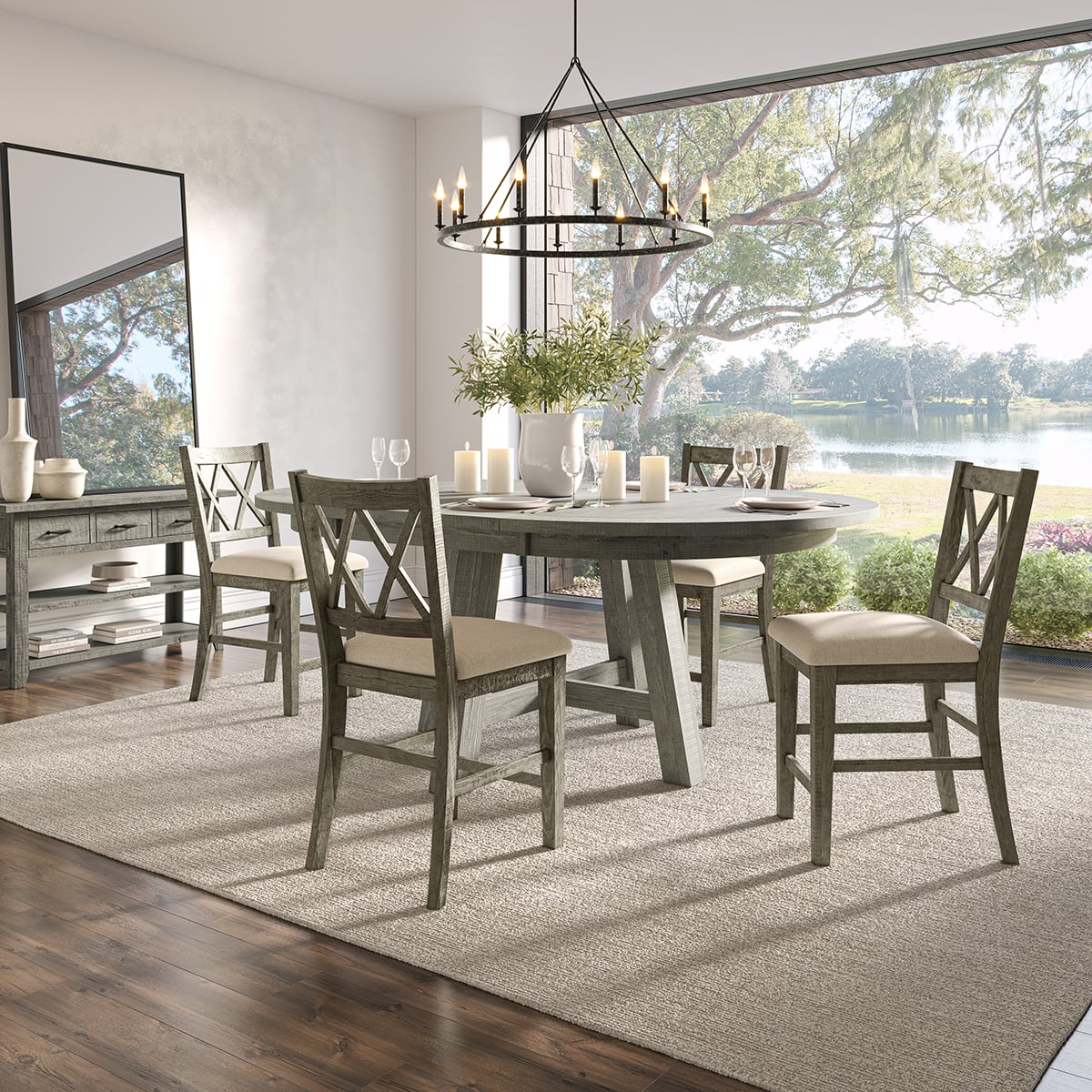 Jofran Telluride 5 Piece Counter Height Dining Set | Darvin Furniture |  Table & Chair Set - 7 +Pc