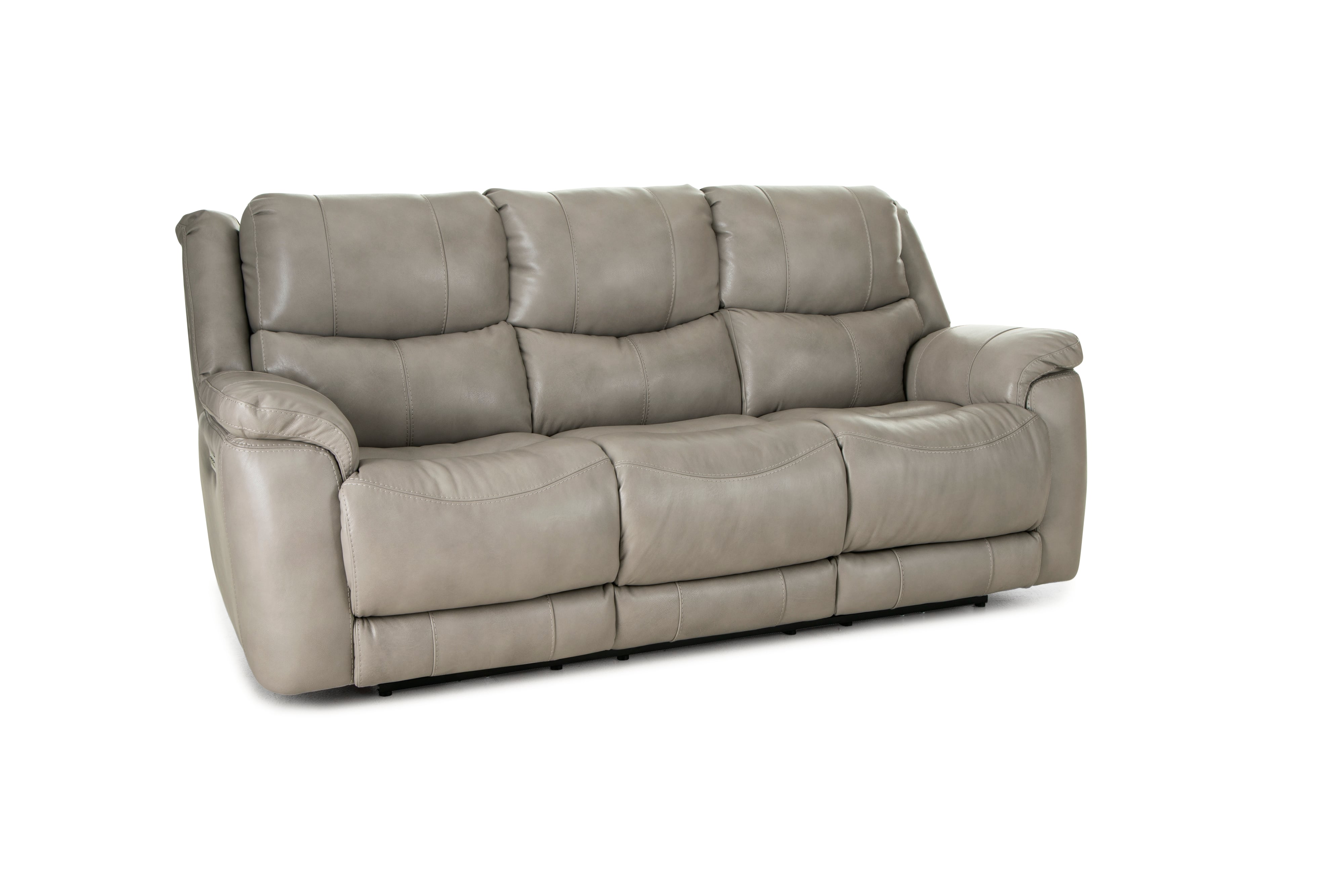 LEATHER MATCH POWER SOFA W/PWR HEADRESTS