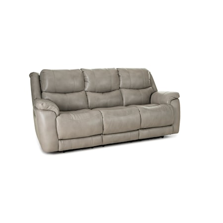 LEATHER MATCH POWER SOFA W/PWR HEADRESTS