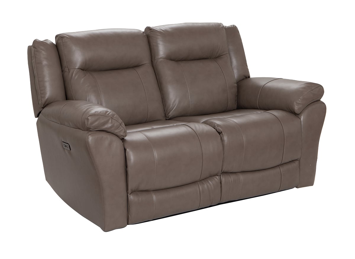 LEATHER MATCH POWER LOVESEAT